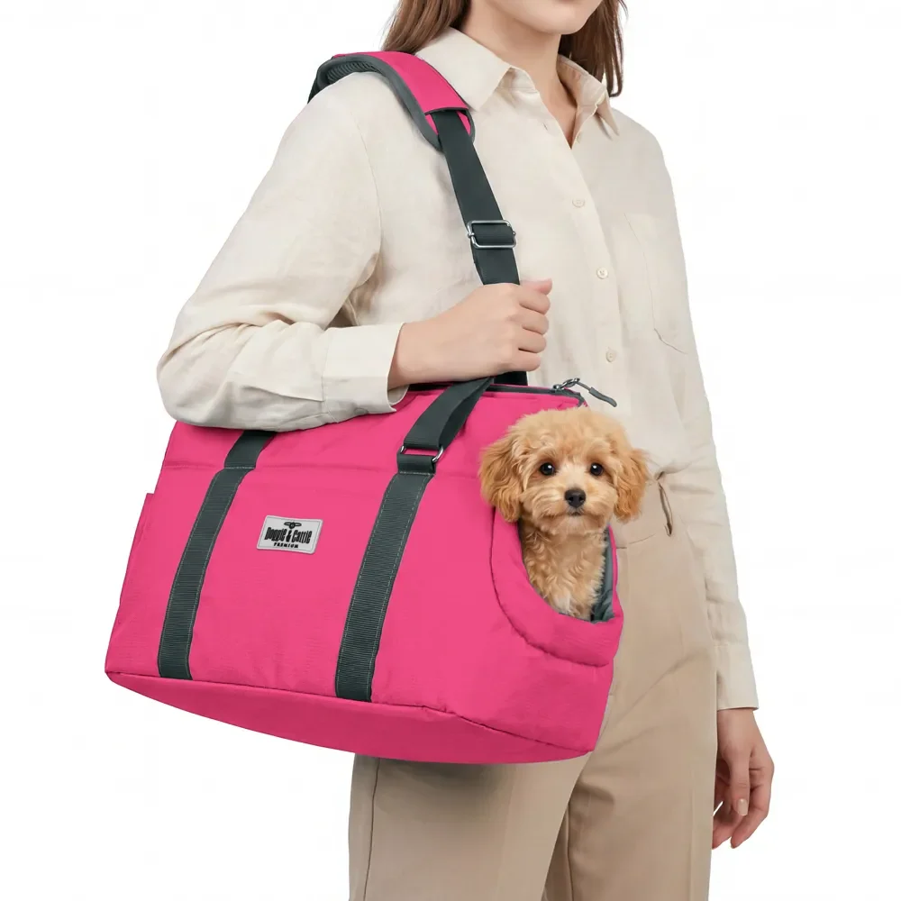 Cattie Bungalov Köpek Taşıma Çantası 25x50x30cm ( PEMBE )