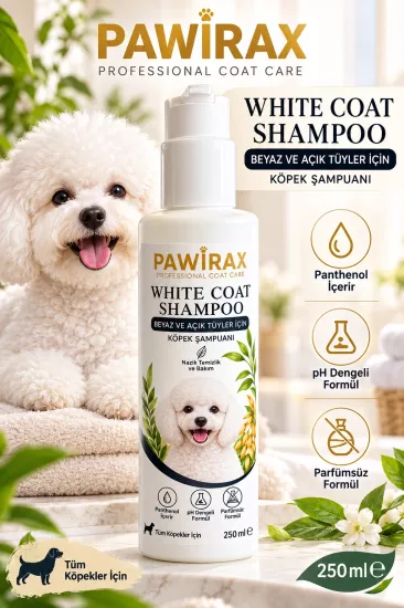 PAWİRAX White Shampoo 250 ml – Beyaz ve Açık Renk 