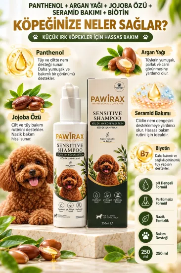 PAWİRAX SENSITIVE SHAMPOO 250ML-Küçük Irk Köpekler