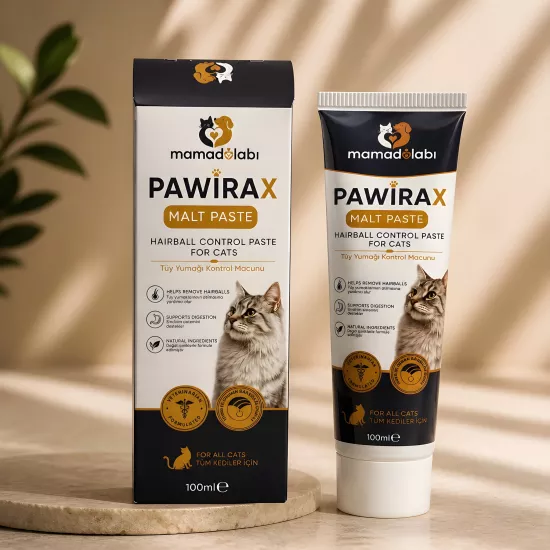 PAWİRAX Kedi Malt MOS İçerikli Tüy Yumağı Kontrolü