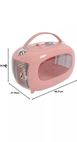 Premium Kedi Köpek Taşıma Çantası Pembe 48x28x30 