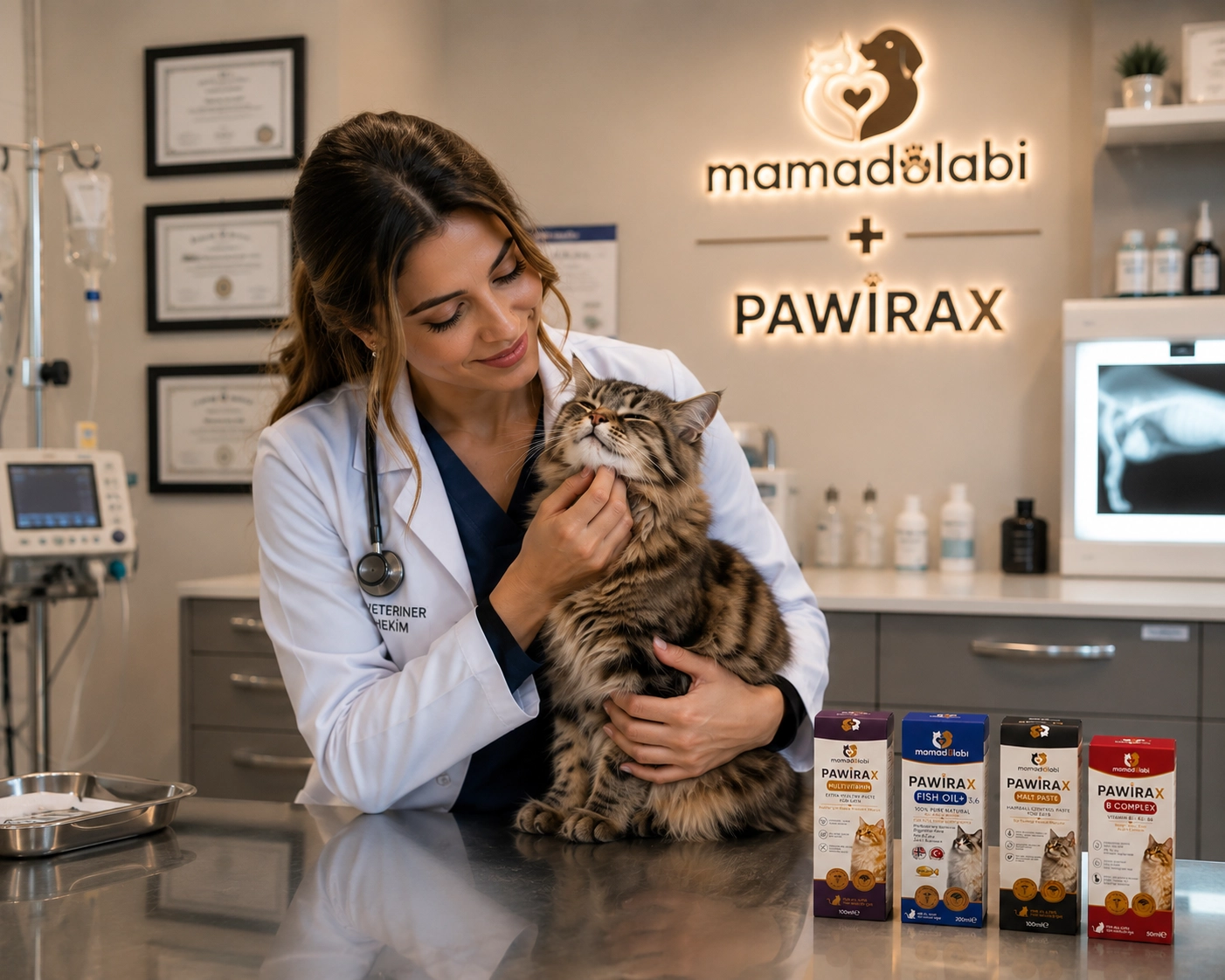 PAWIRAX Kedi Multivitamin Maltı 100 gr | 13 Vitamin + Taurin + MOS | %48 Malt | Günlük Beslenme Desteği